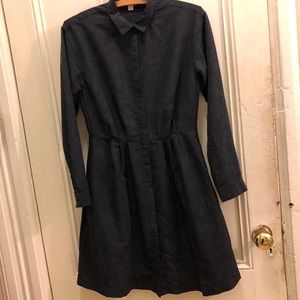 Navy Shirt Dress- Never Worn!